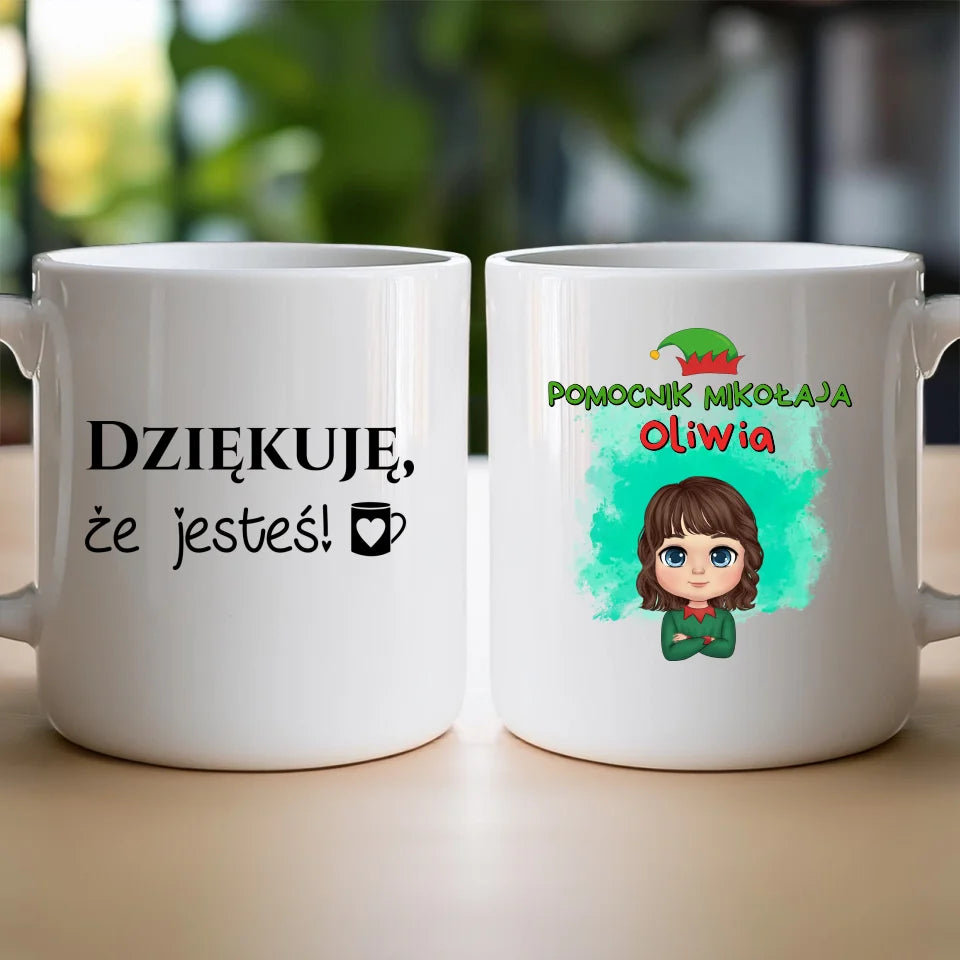 Kubek personalizowany świąteczny dla dziewczynki #92