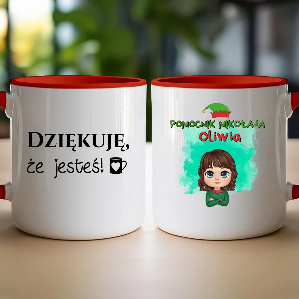 Kubek personalizowany świąteczny dla dziewczynki #92
