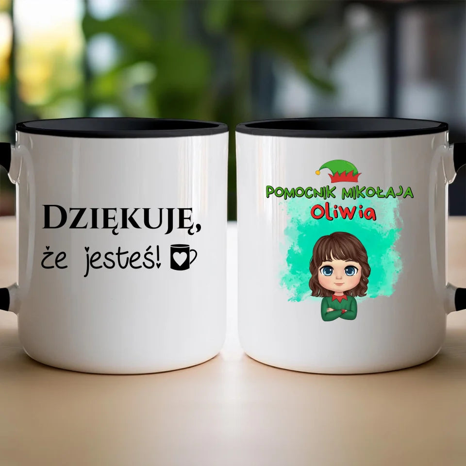 Kubek personalizowany świąteczny dla dziewczynki #92