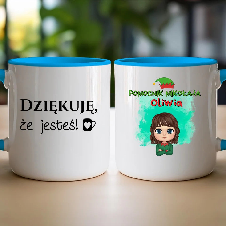 Kubek personalizowany świąteczny dla dziewczynki #92