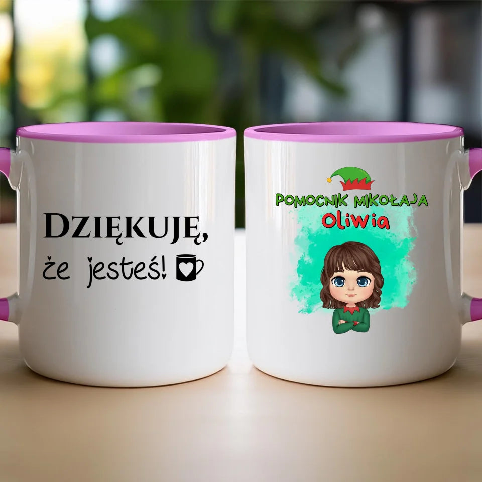 Kubek personalizowany świąteczny dla dziewczynki #92