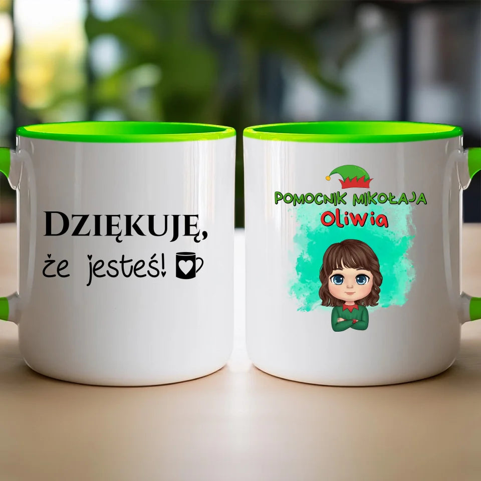 Kubek personalizowany świąteczny dla dziewczynki #92