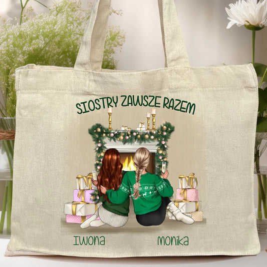 Torba personalizowana świąteczna dla siostry #1050