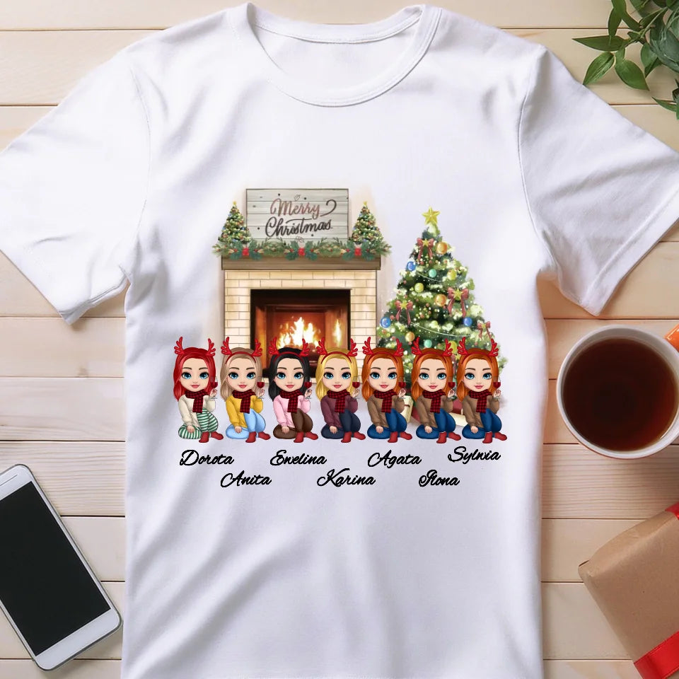 Koszulka personalizowana świąteczna dla przyjaciółek 1-7 osób #122