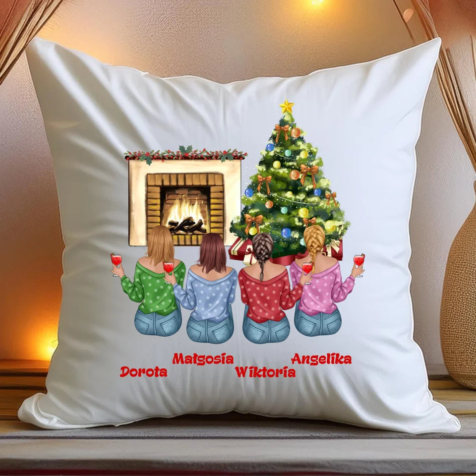 Poduszka personalizowana świąteczna dla przyjaciółek #129