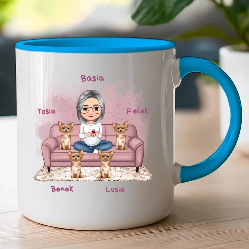 Kubek personalizowany dla babci - ze zwierzakami #240