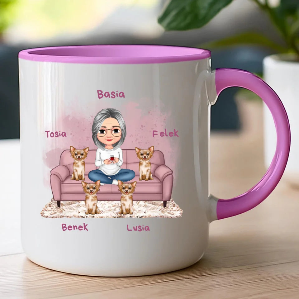 Kubek personalizowany dla babci - ze zwierzakami #240