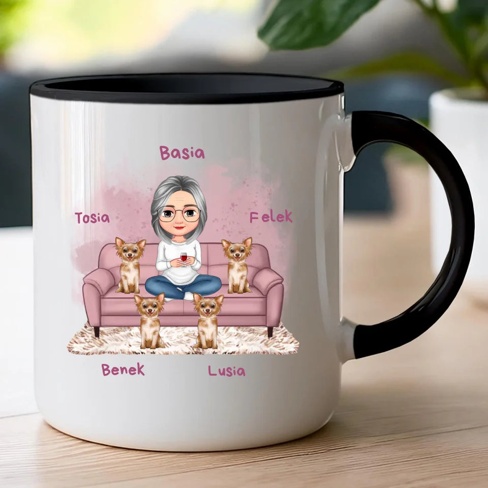 Kubek personalizowany dla babci - ze zwierzakami #240