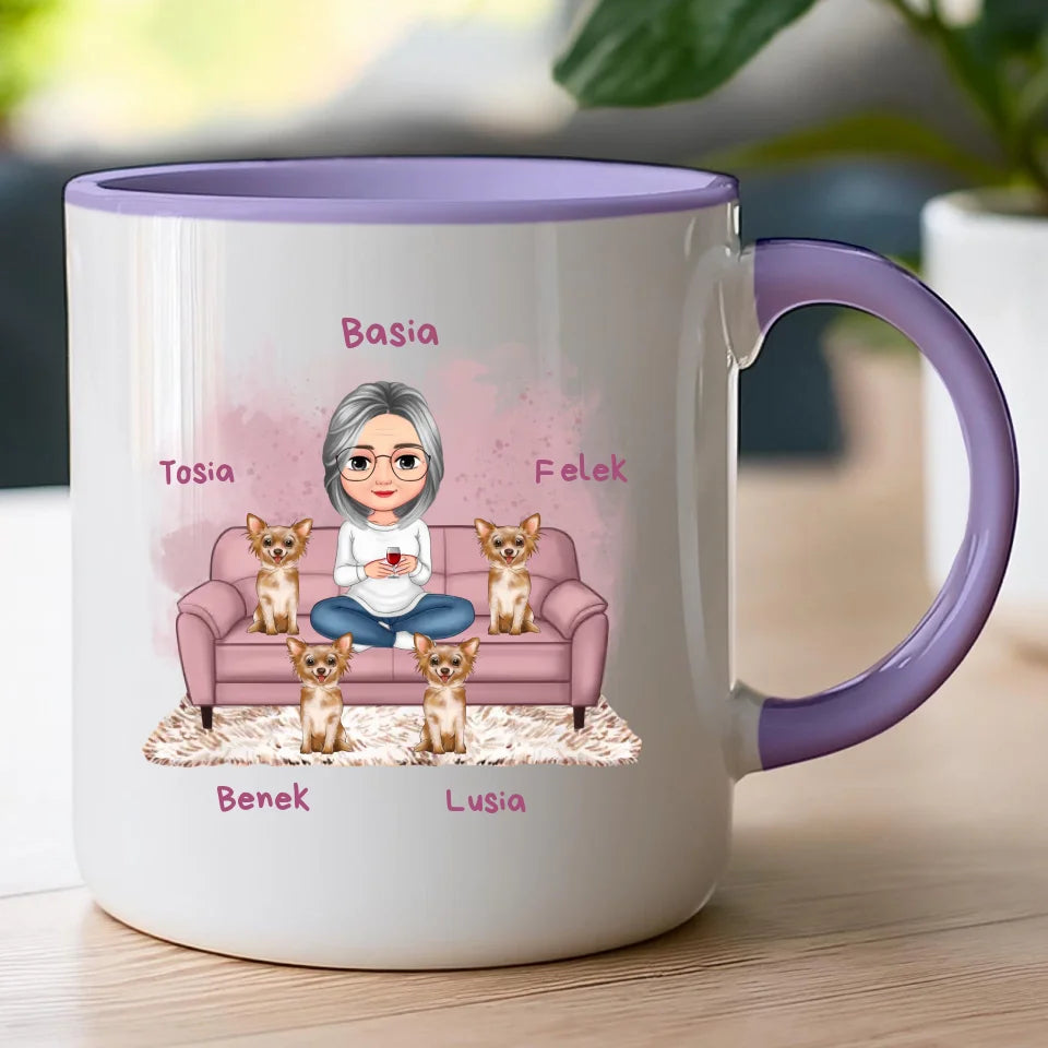 Kubek personalizowany dla babci - ze zwierzakami #240
