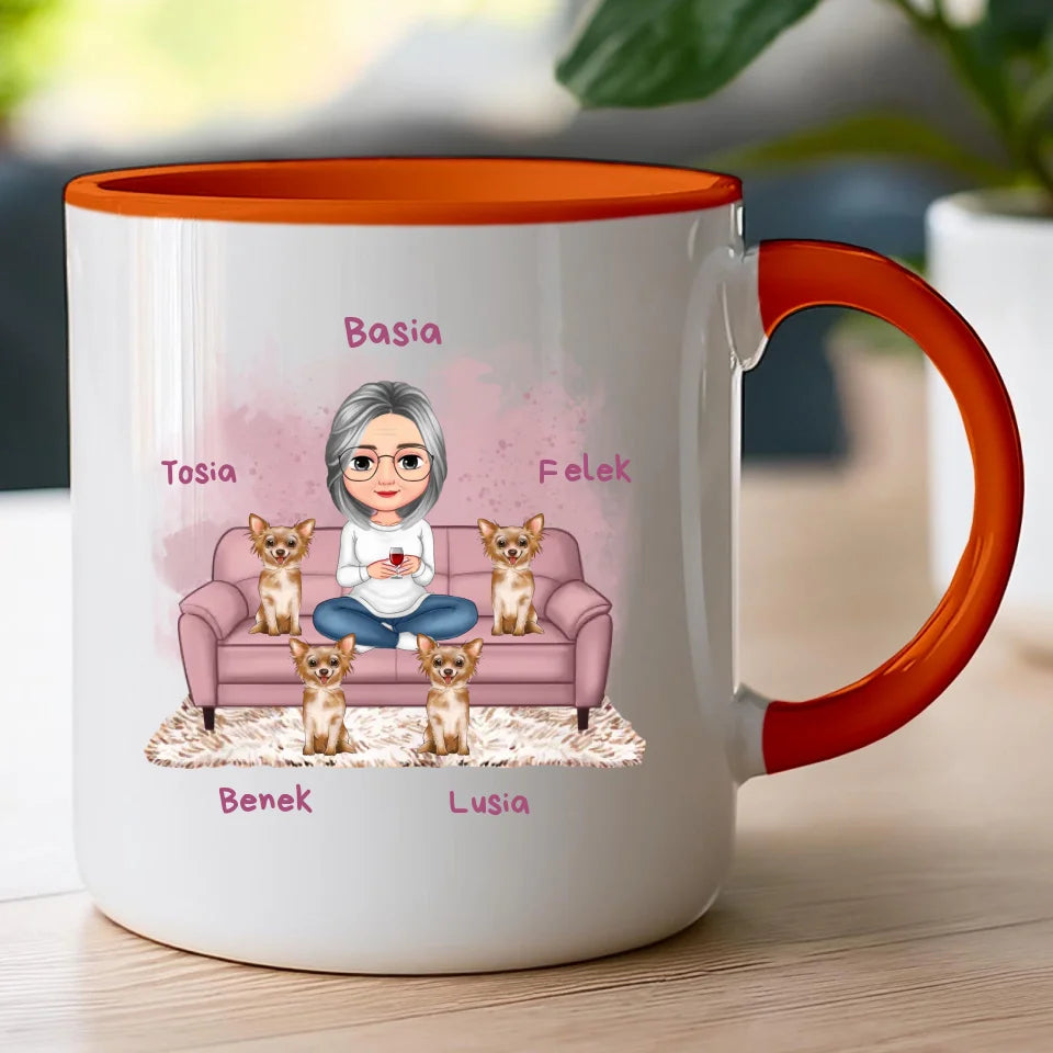 Kubek personalizowany dla babci - ze zwierzakami #240
