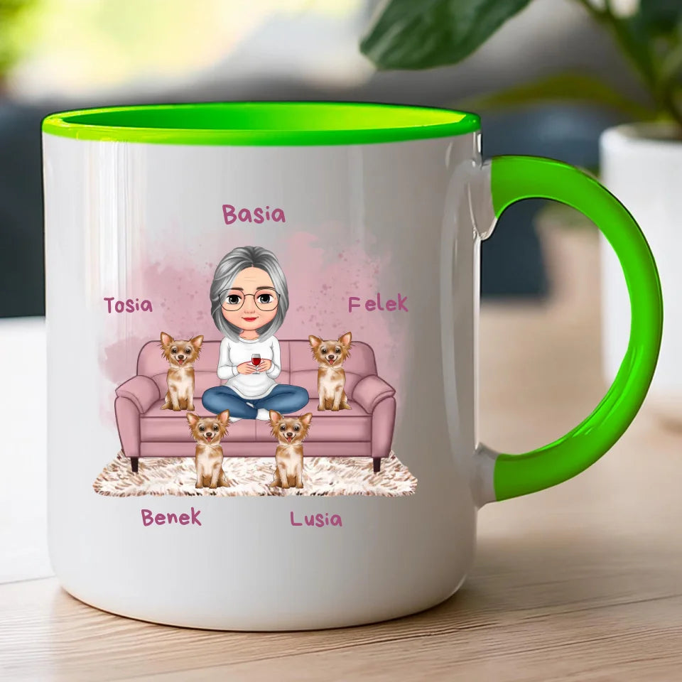 Kubek personalizowany dla babci - ze zwierzakami #240