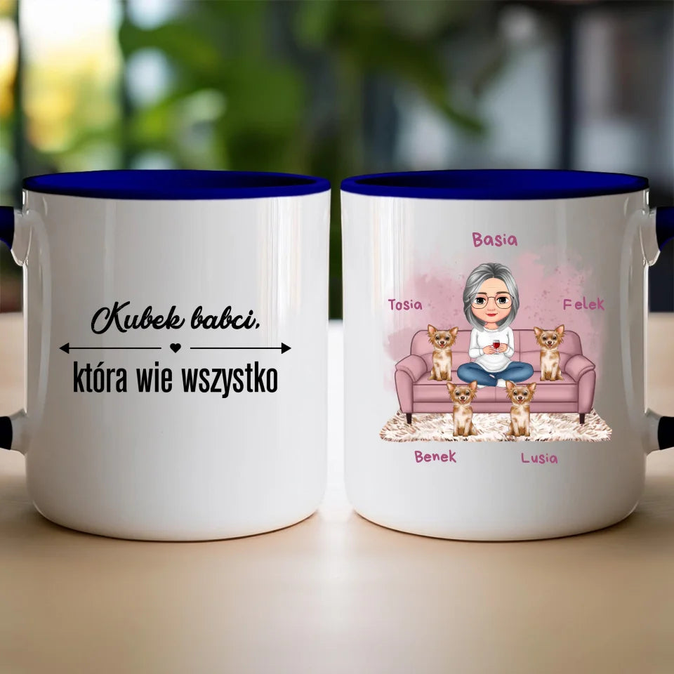 Kubek personalizowany dla babci - ze zwierzakami #240
