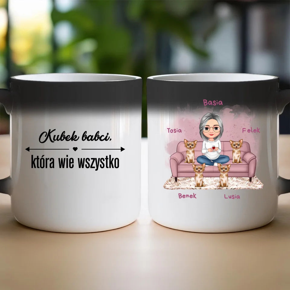 Kubek personalizowany dla babci - ze zwierzakami #240