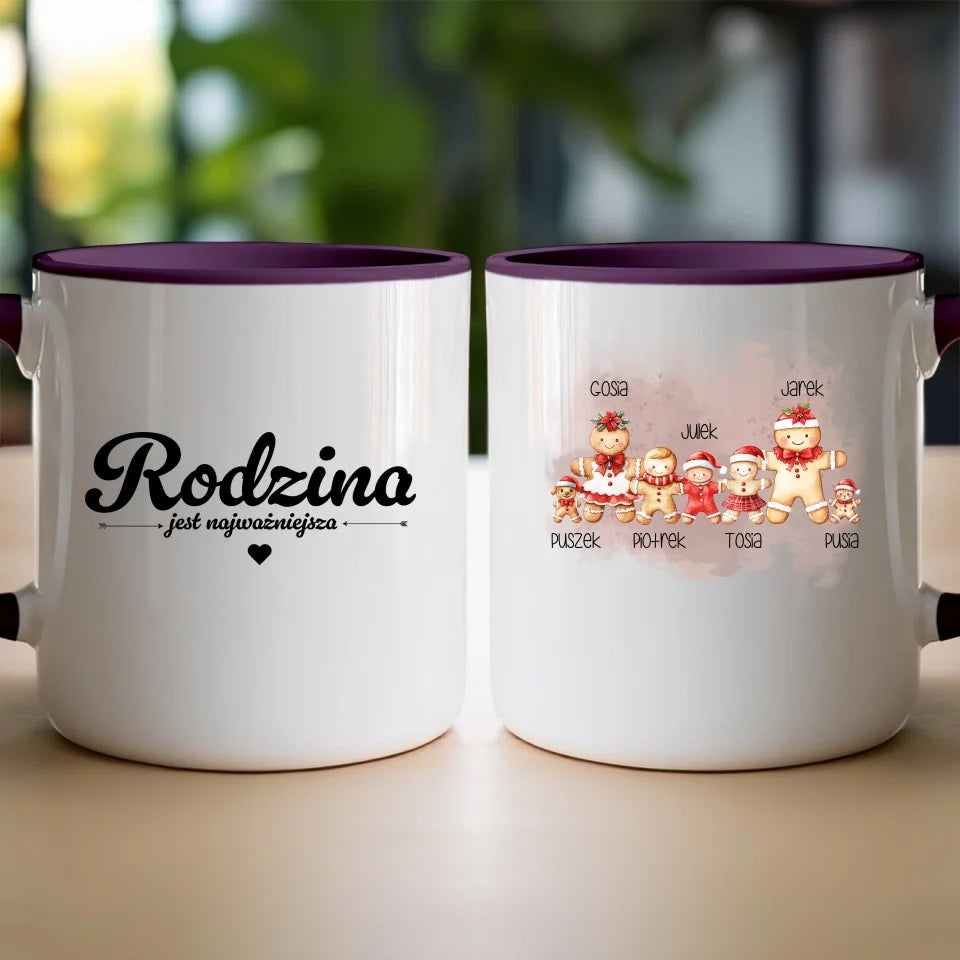 Kubek personalizowany świąteczny dla rodziny - ze zwierzakami #808