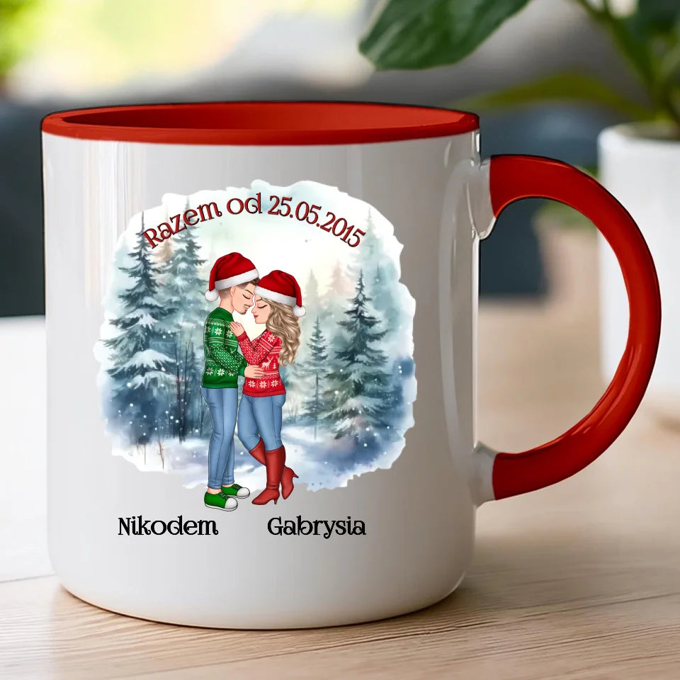 Kubek personalizowany świąteczny dla par #51