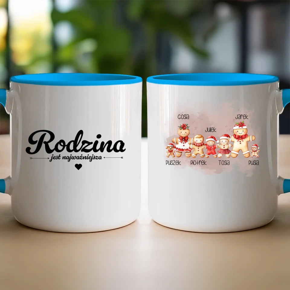 Kubek personalizowany świąteczny dla rodziny - ze zwierzakami #808