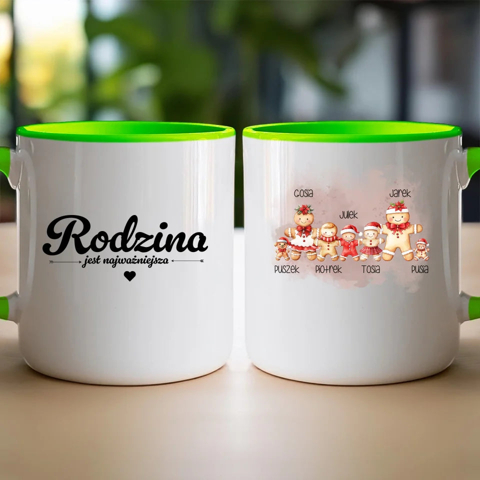 Kubek personalizowany świąteczny dla rodziny - ze zwierzakami #808