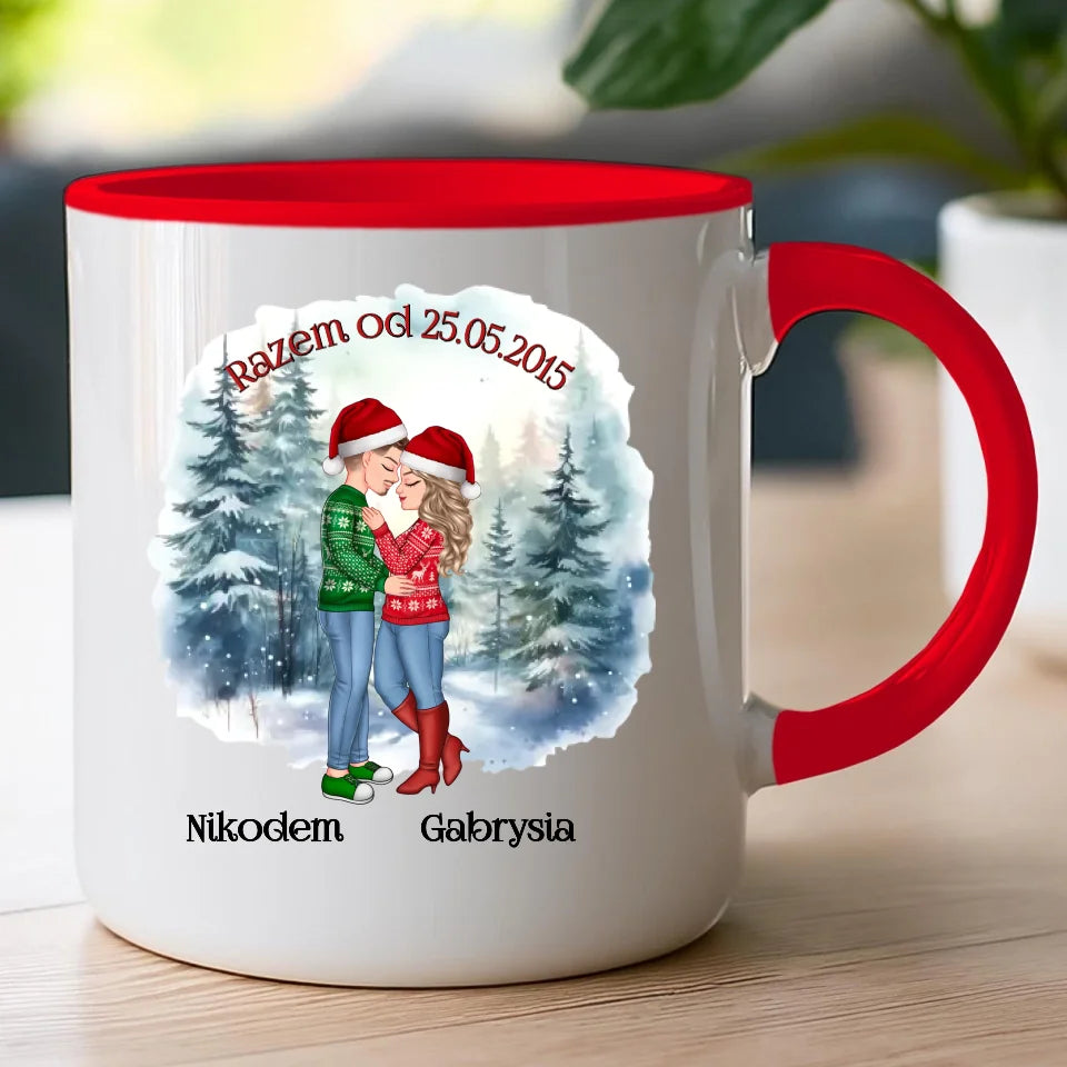 Kubek personalizowany świąteczny dla par #51