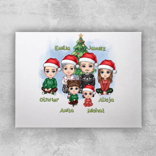 Obraz personalizowany świąteczny dla babci i dziadka #602