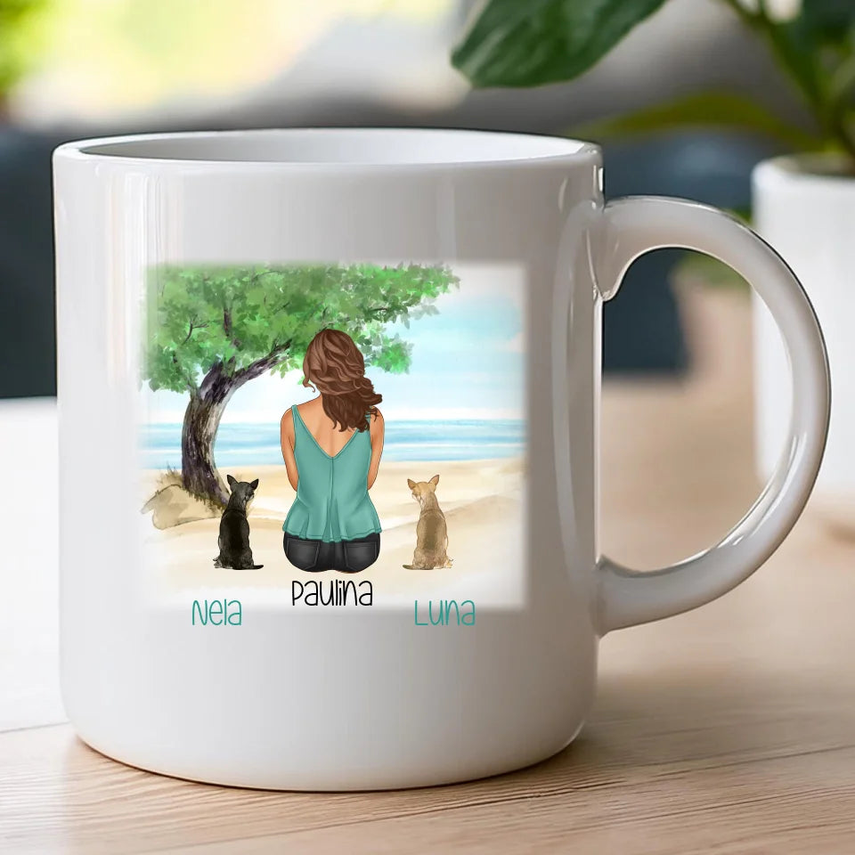 Kubek personalizowany dla Kobiety - psy i koty #519