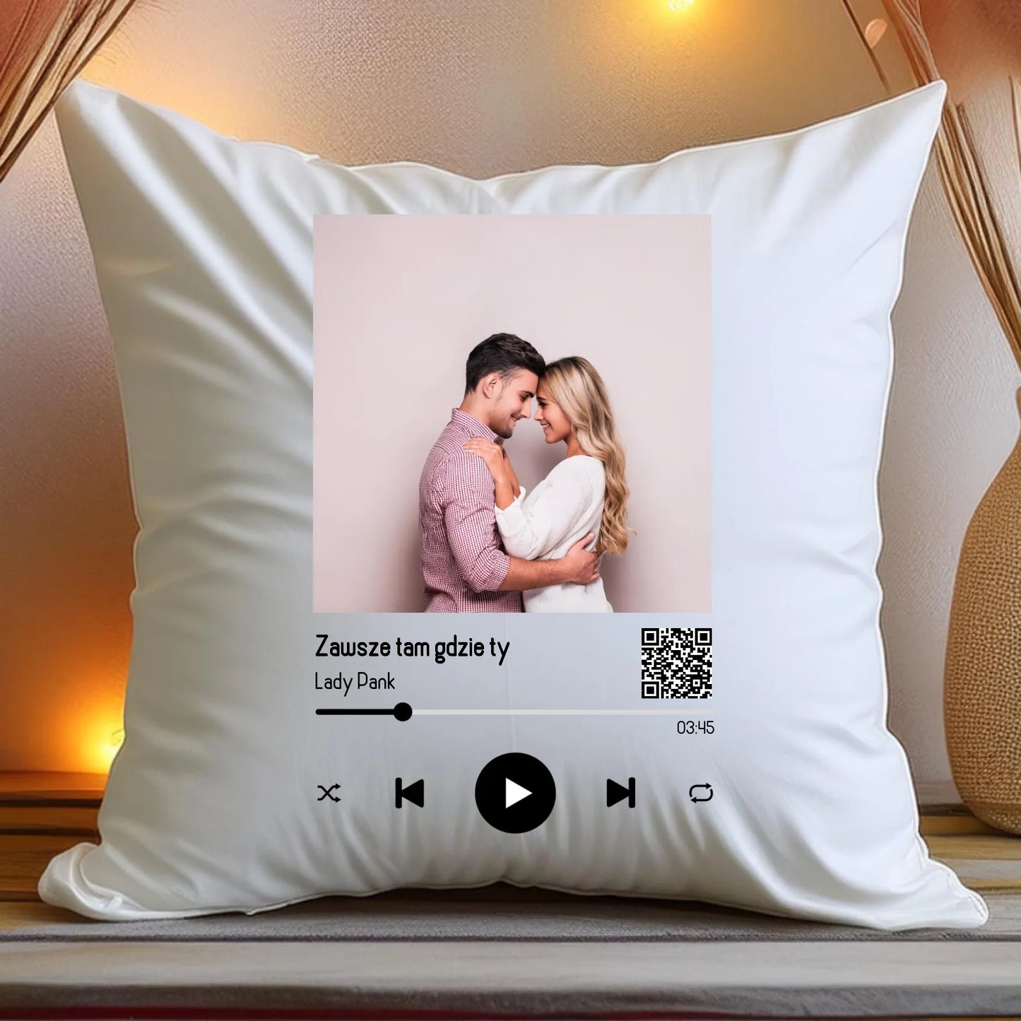 Poduszka personalizowana dla par z piosenką #2