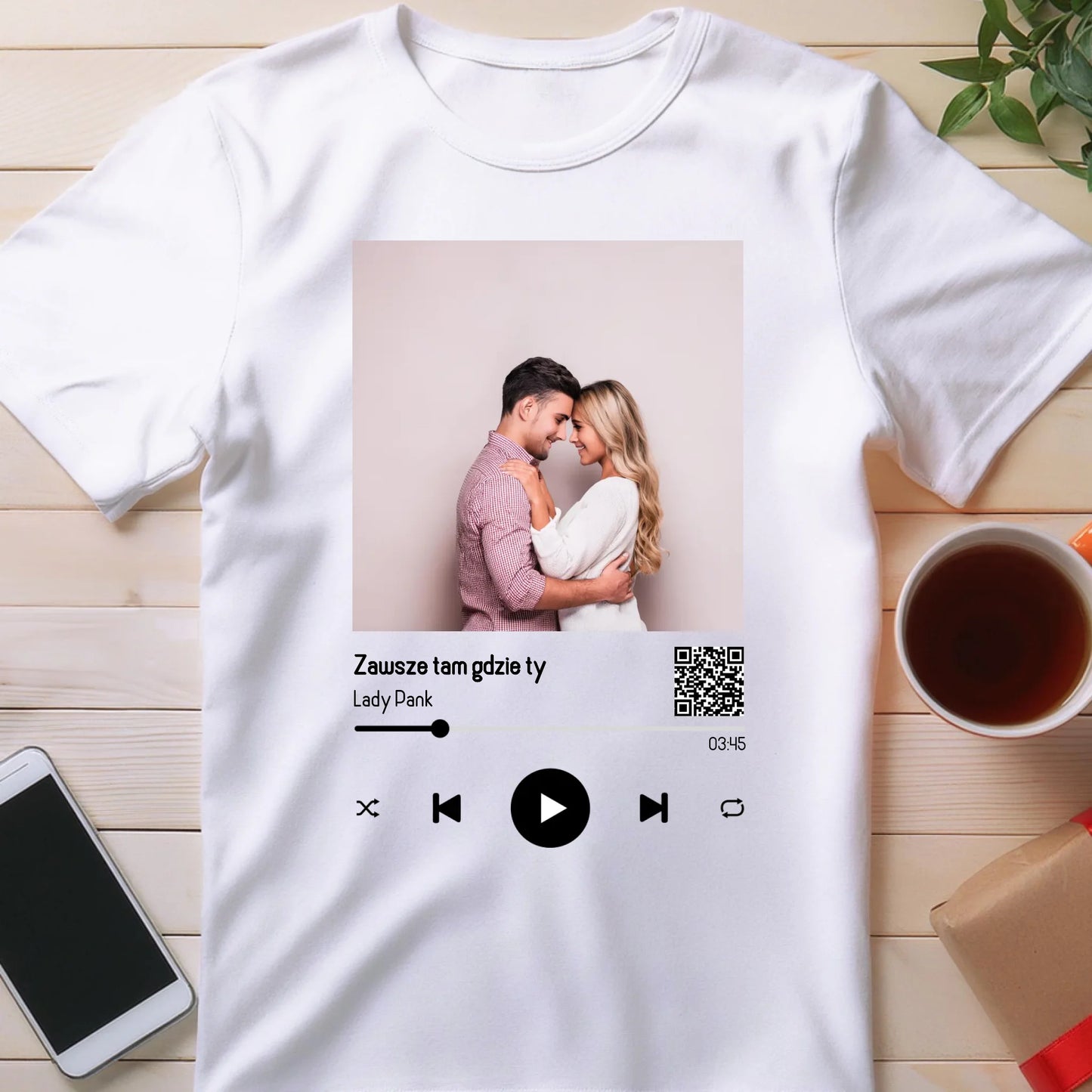 Koszulka personalizowana dla par z piosenką #2