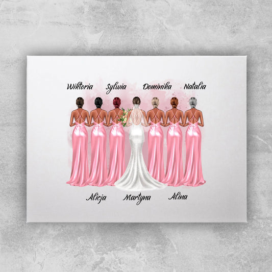 Obraz personalizowany dla przyjaciółek - ślub #143