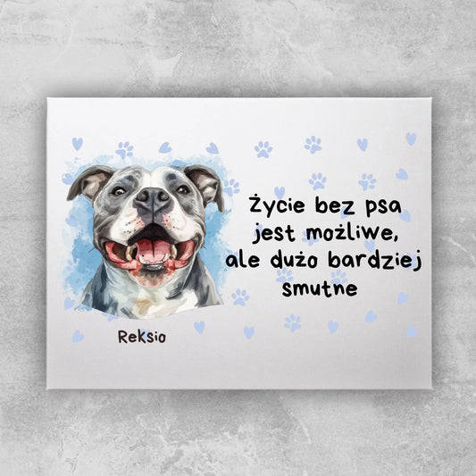 Obraz personalizowany z psem #1100
