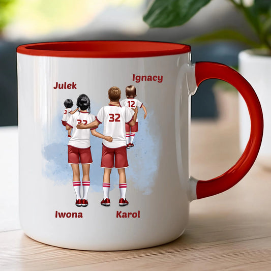 Kubek personalizowany dla rodziny piłkarzy #816