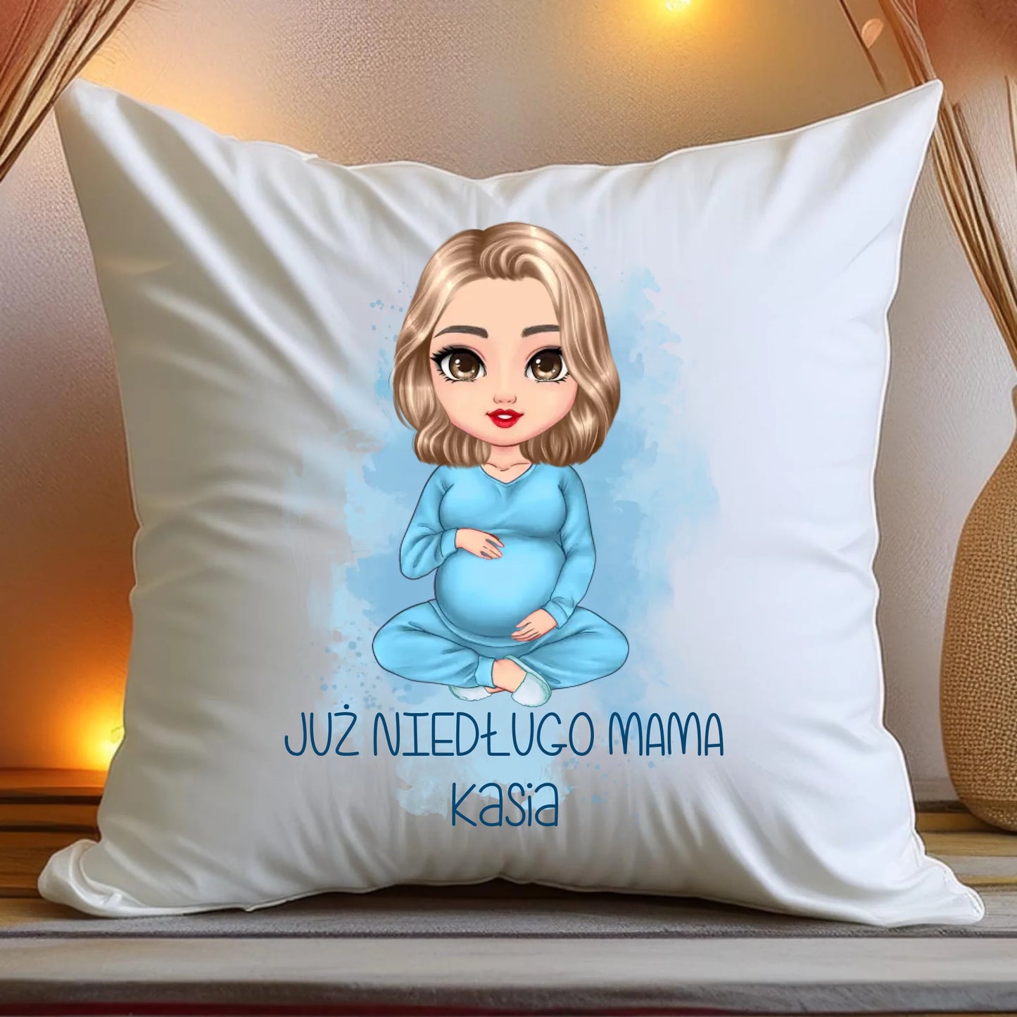 Poduszka personalizowana dla kobiety - przyszła mama #520