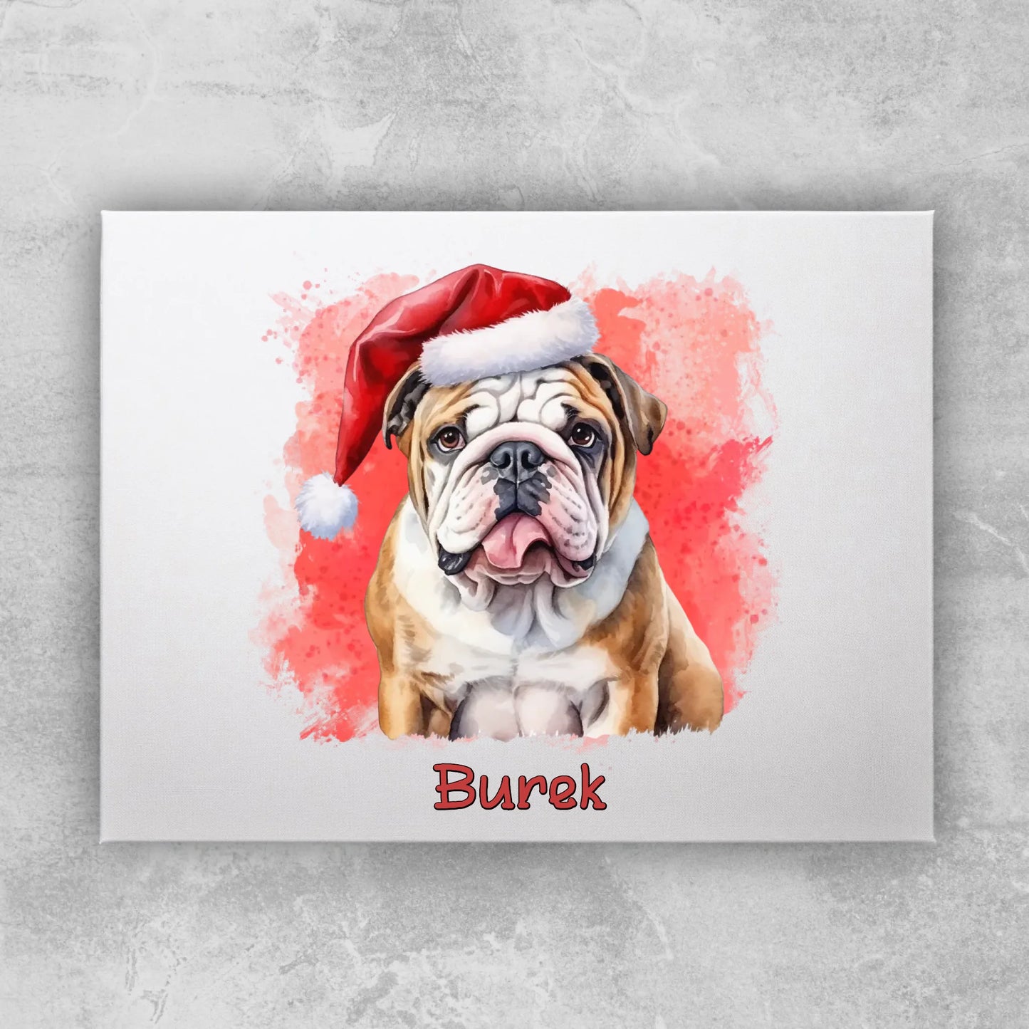 Obraz personalizowany świąteczny z psem #46