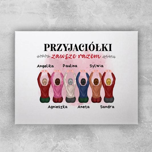 Obraz personalizowany dla przyjaciółek 2-6 osób #121
