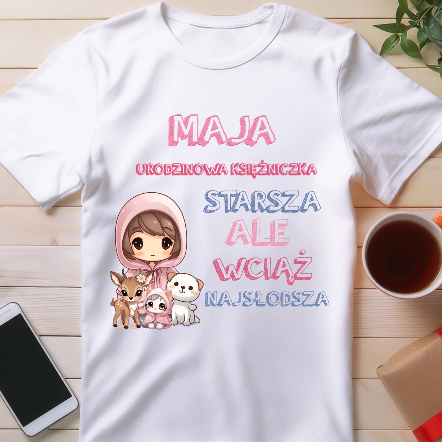 Koszulka personalizowana na urodziny - urodzinowa księżniczka #5007