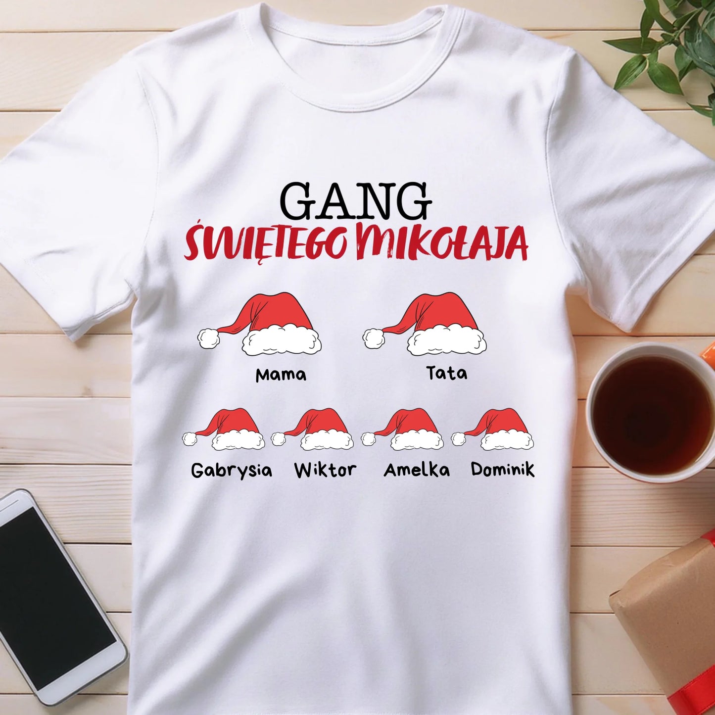 Koszulka personalizowana dla rodziny - świąteczna #806
