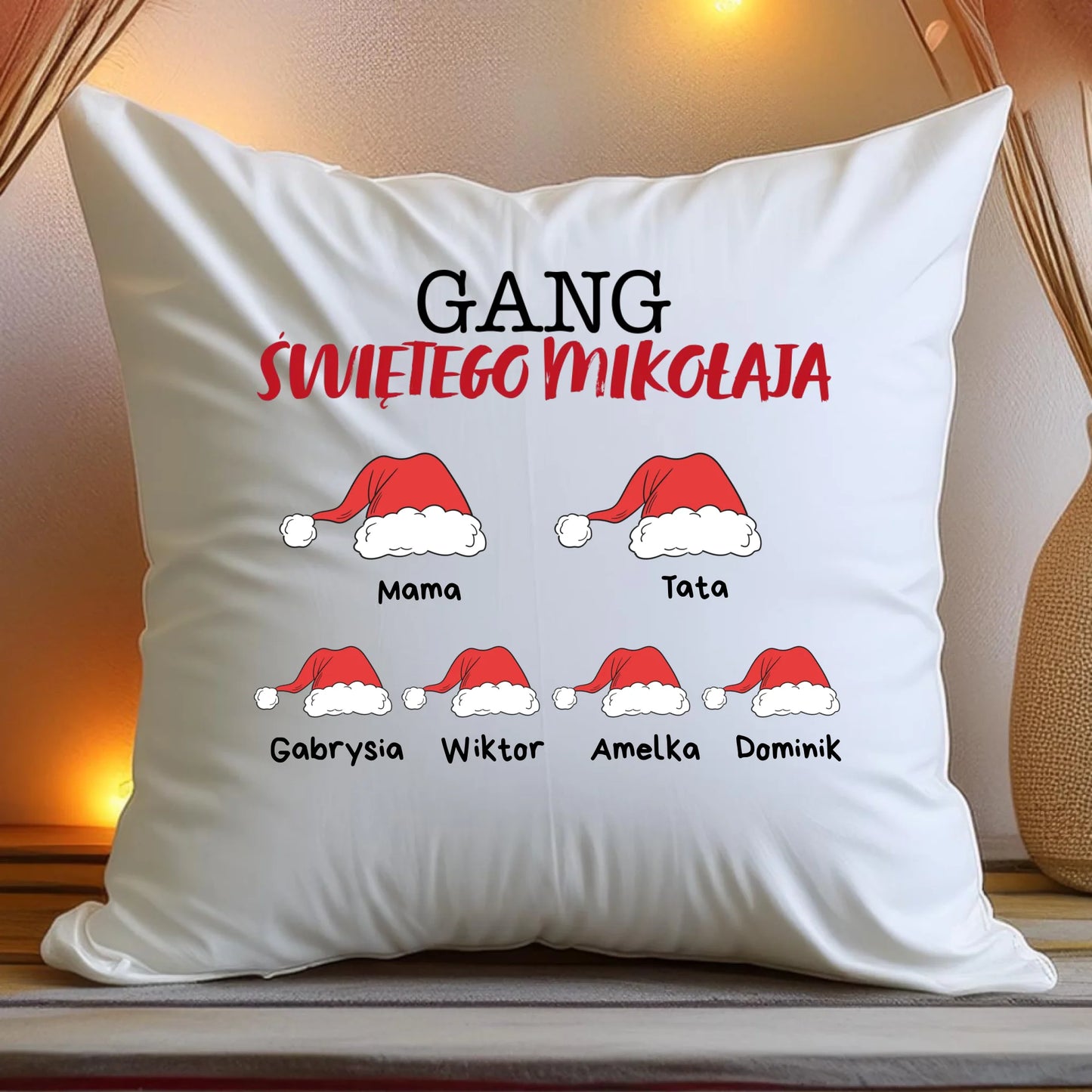 Poduszka personalizowana dla rodziny - świąteczna #806