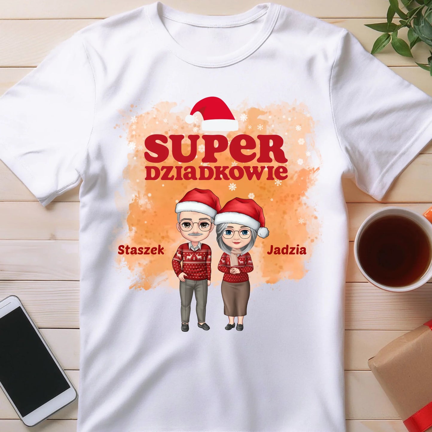Koszulka personalizowana dla babci i dziadka świąteczna #601