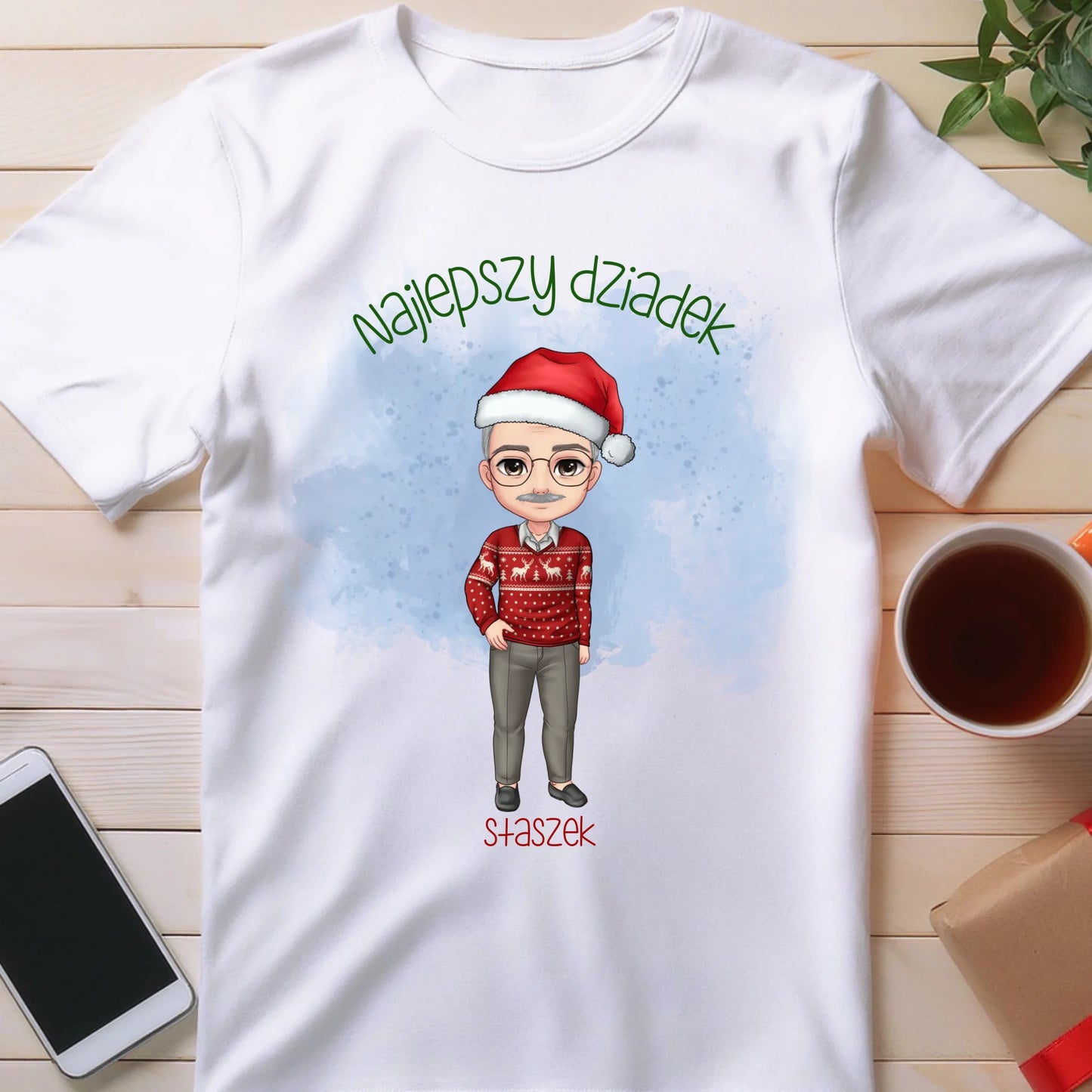 Koszulka personalizowana dla dziadka świąteczna #270