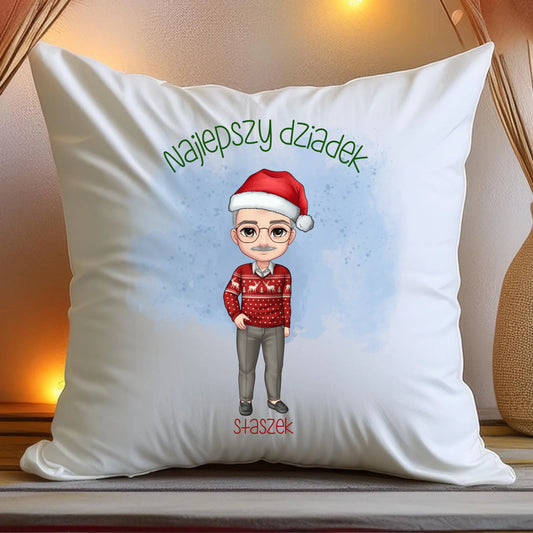 Poduszka personalizowana dla dziadka świąteczna #270