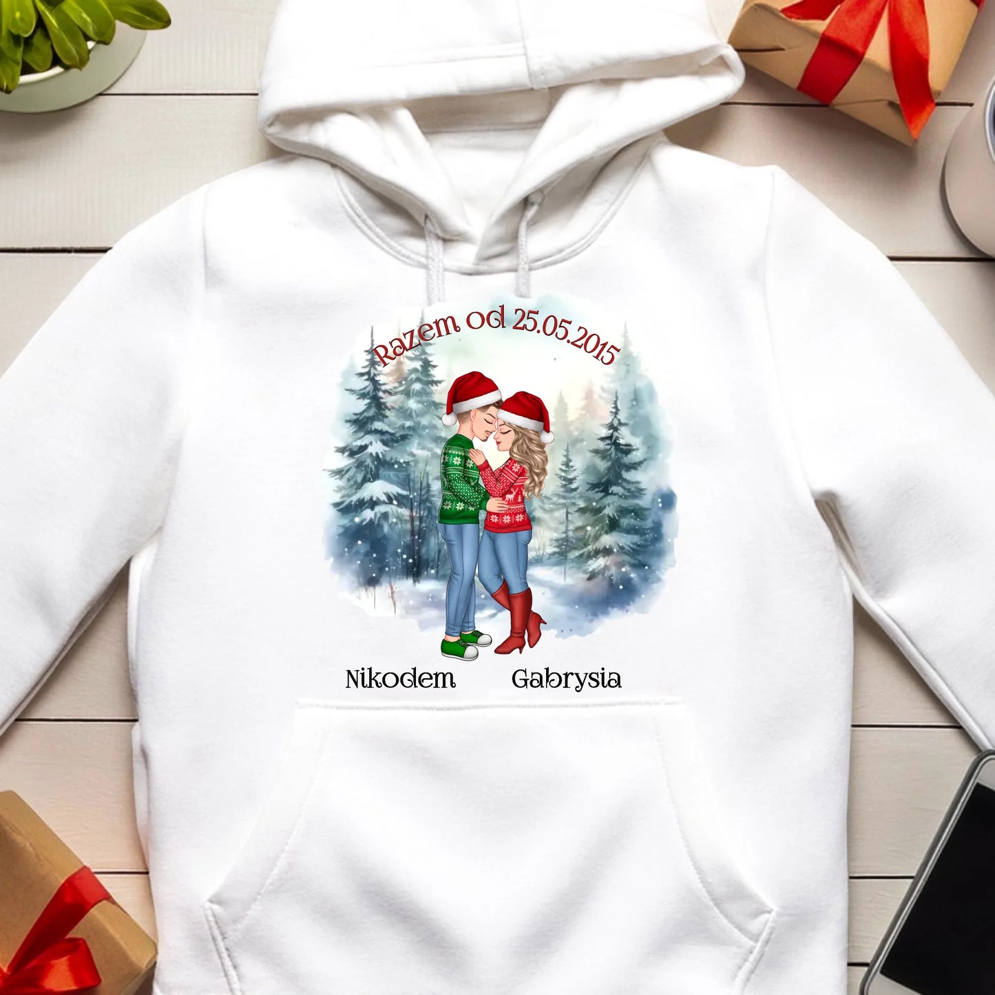 Bluza personalizowana świąteczna dla par #51