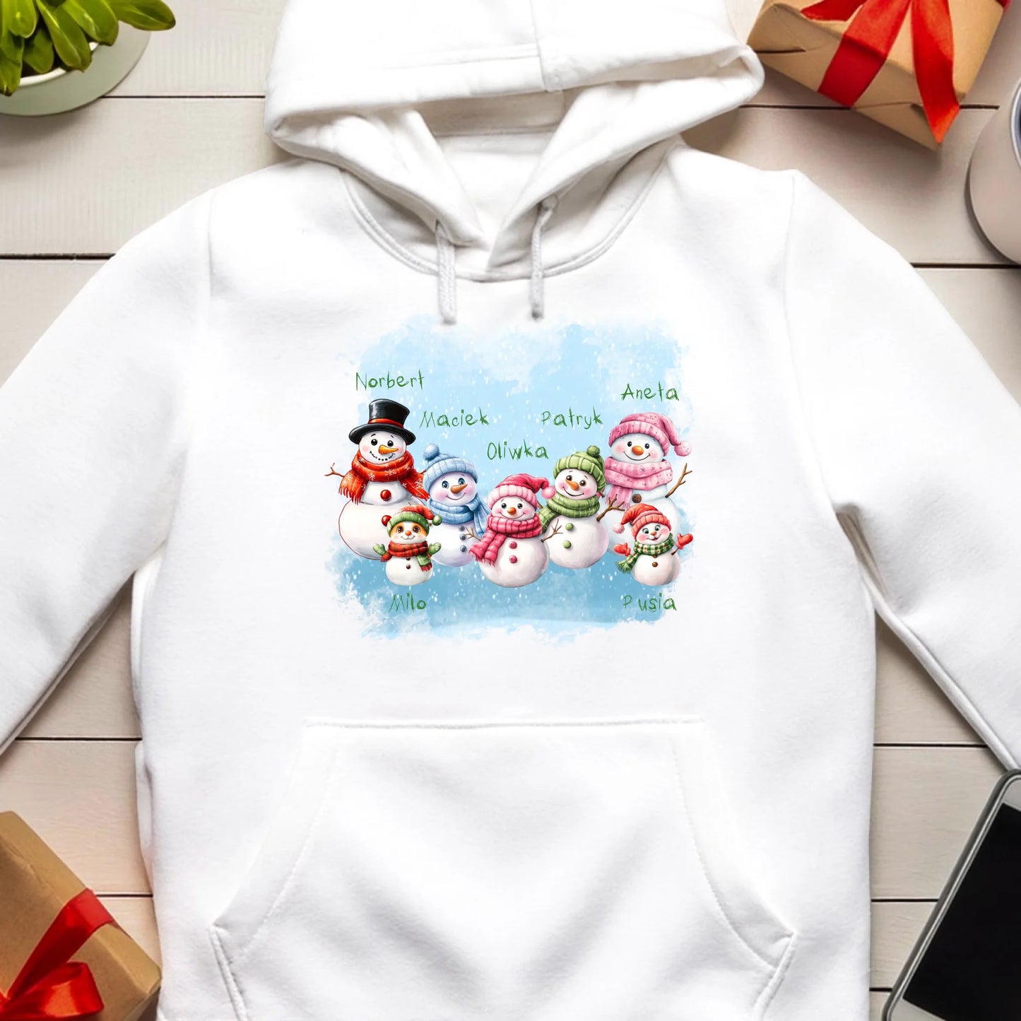 Bluza personalizowana świąteczna dla rodziny - ze zwierzętami #807