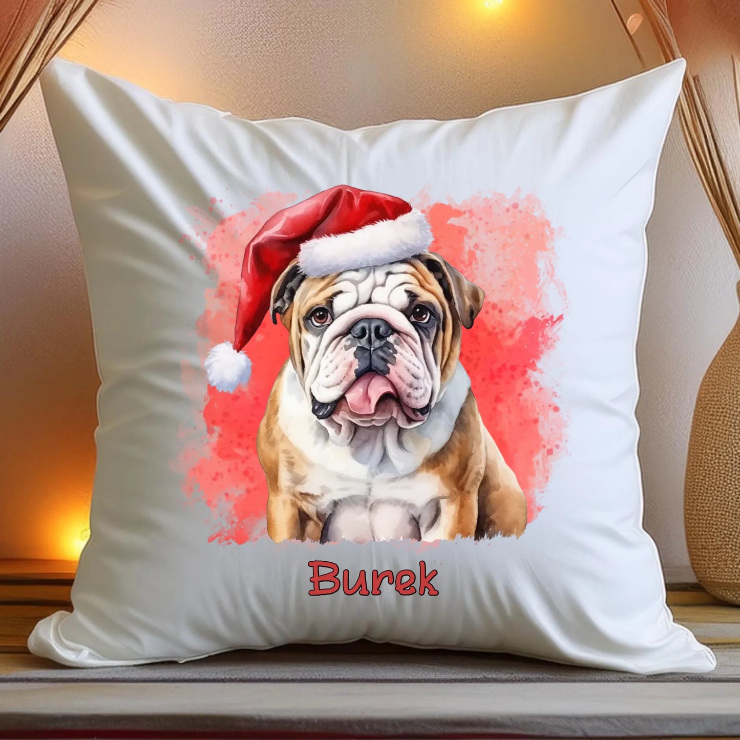 Poduszka personalizowana świąteczna z psem #46
