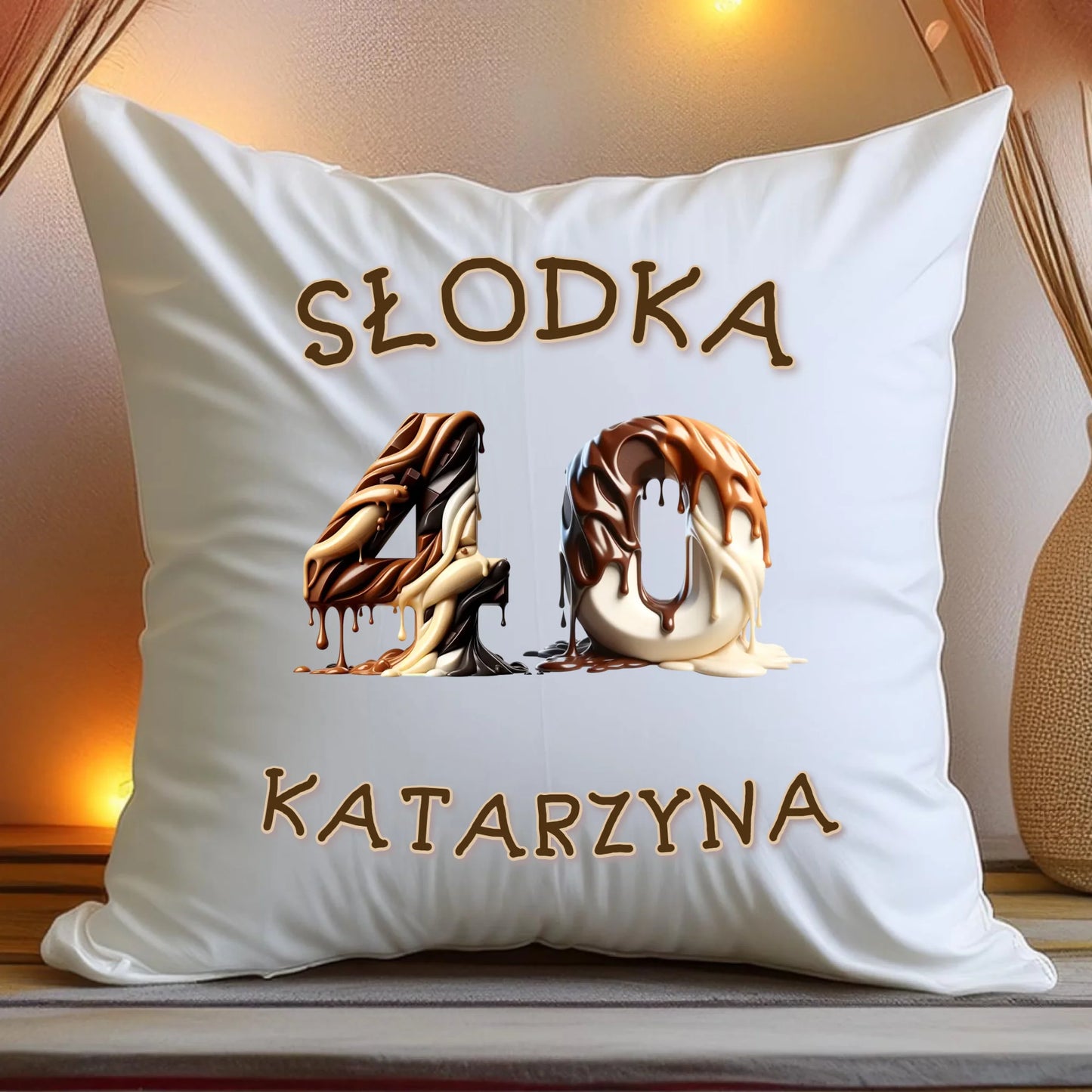 Poduszka personalizowana na urodziny - słodkie liczby #5010