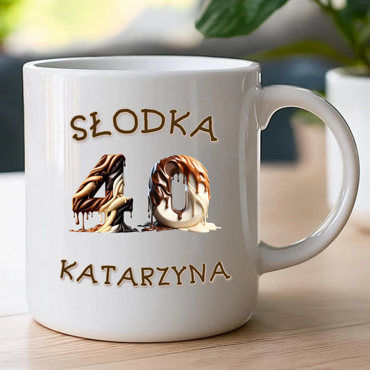 Kubek personalizowany na urodziny - słodkie liczby #5010