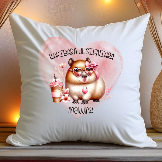 Poduszka personalizowana - Kapibara Jesieniara #420