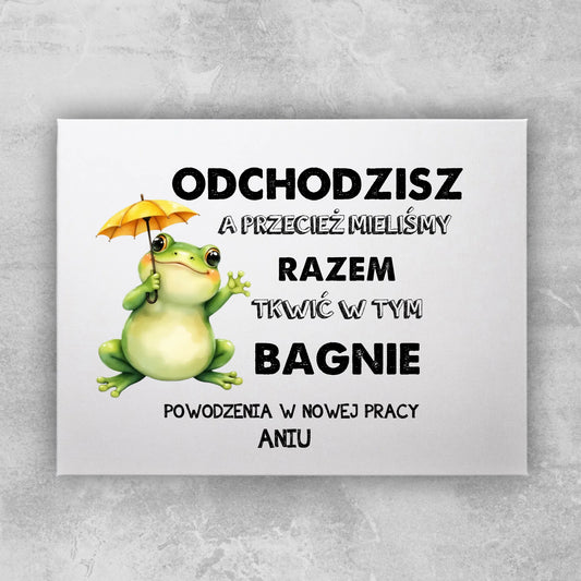 Obraz personalizowany - Odejście z pracy #402