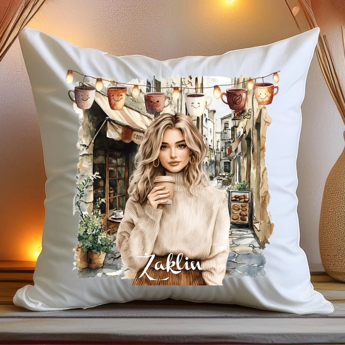 Poduszka personalizowana dla Fanki Kawy #112