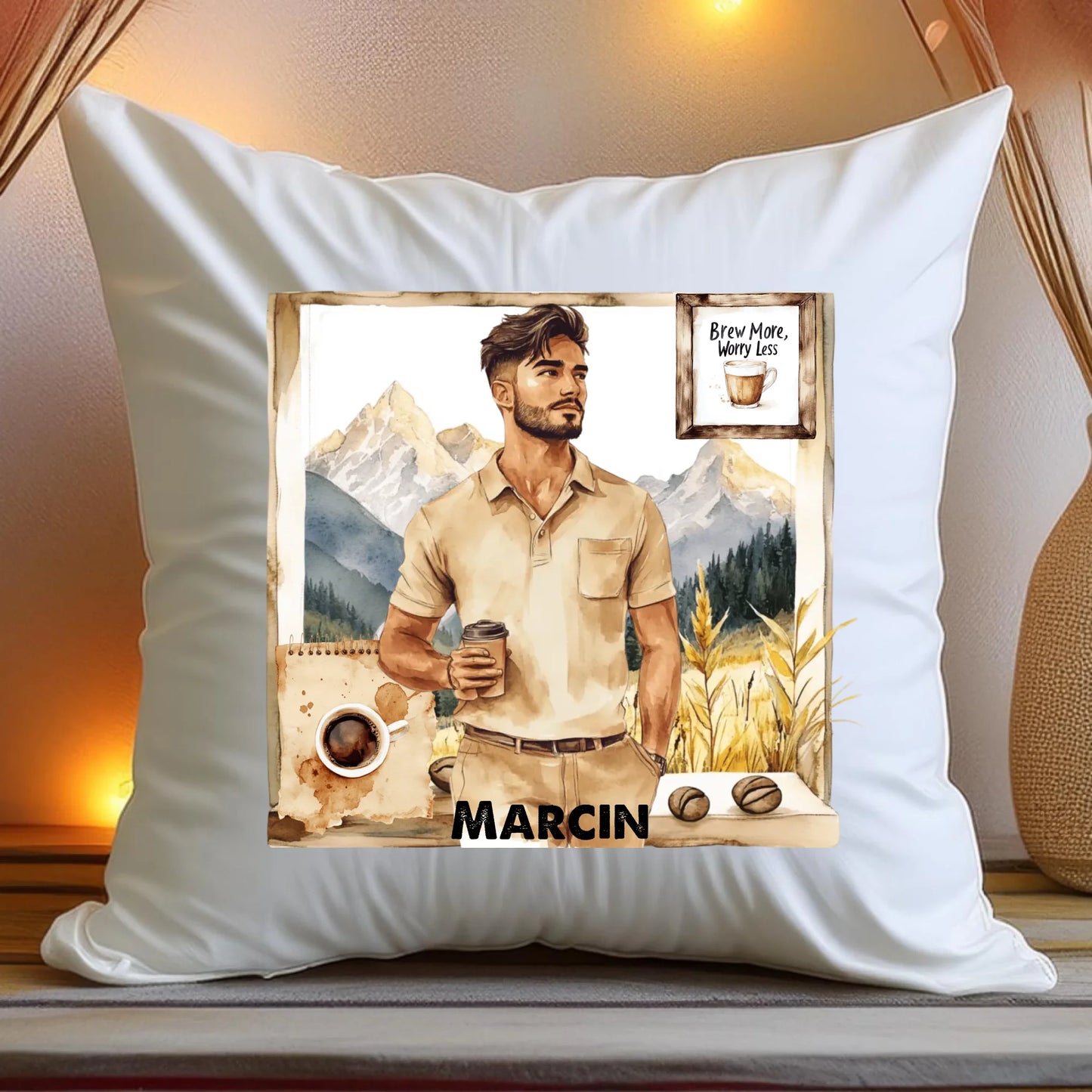 Poduszka personalizowana dla Fana Kawy #113