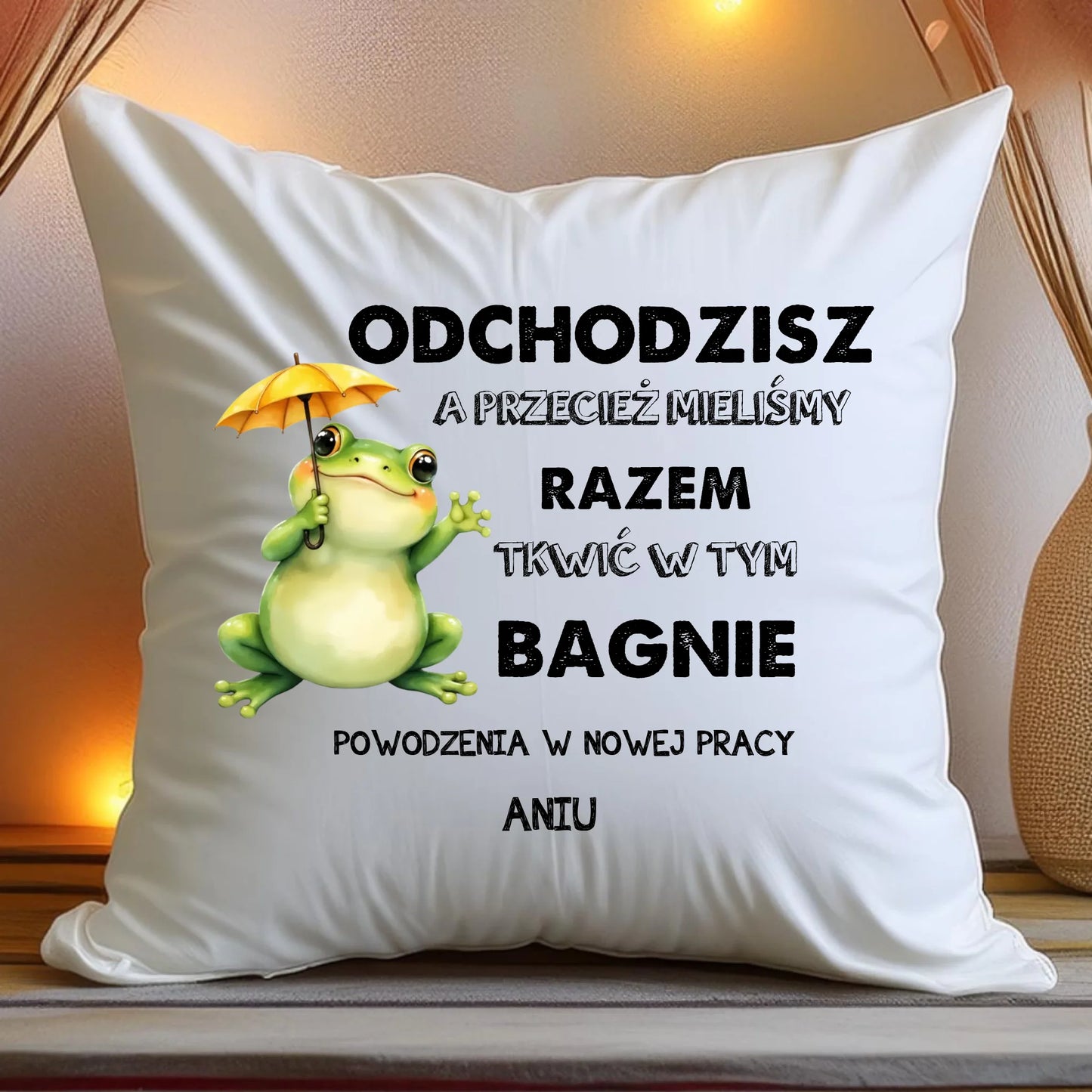 Poduszka personalizowana - Odejście z pracy #402