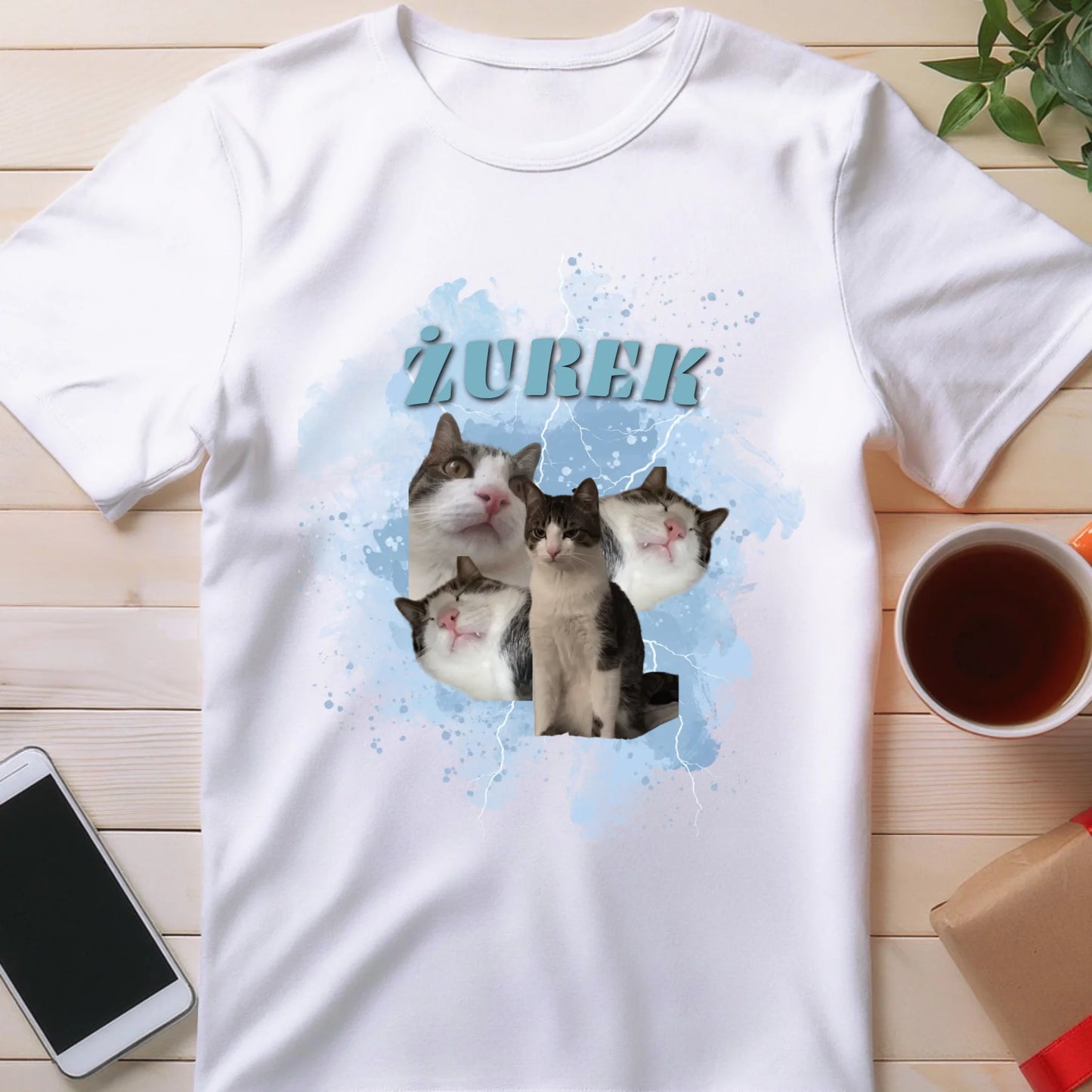 Koszulka Bootleg personalizowana - zdjęcia kotków #4567