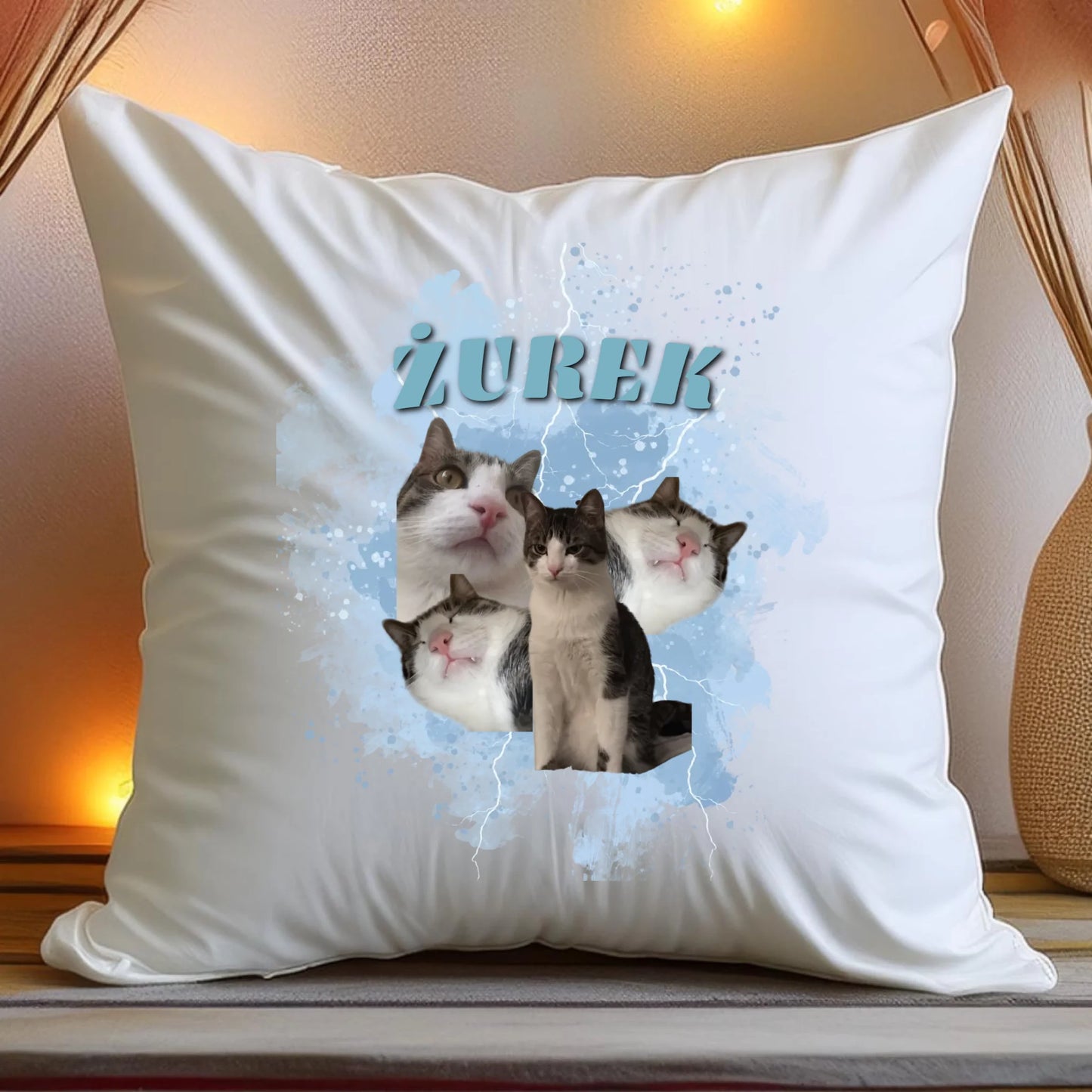 Poduszka Bootleg personalizowana - zdjęcia kotków #4567